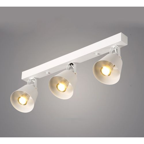  PM Track Lighting MGSD Spotlight, Retro Creative Personality Of The Industrial Clothing Store Restaurant Bar Guide Rail LED Lights Spotlights Maximum 40W Energy A + A+ ( Color : White )