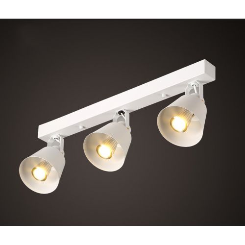  PM Track Lighting MGSD Spotlight, Retro Creative Personality Of The Industrial Clothing Store Restaurant Bar Guide Rail LED Lights Spotlights Maximum 40W Energy A + A+ ( Color : White )