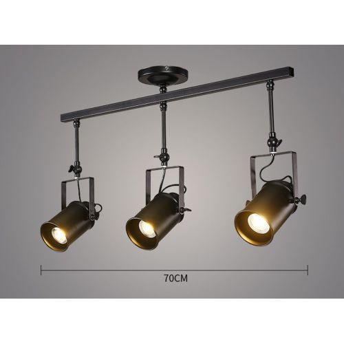  PM Track Lighting MGSD Spotlight, Retro Creative Personality Of The Industrial Clothing Store Restaurant Bar Guide Rail LED Lights Spotlights Maximum 40W Energy A + A+