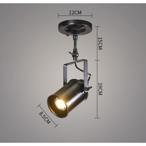  PM Track Lighting MGSD Spotlight, Retro Creative Personality Of The Industrial Clothing Store Restaurant Bar Guide Rail LED Lights Spotlights Maximum 40W Energy A + A+