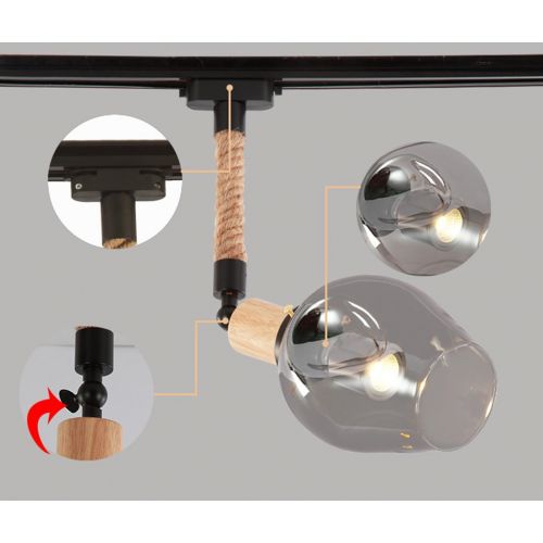  PM Track Lighting MGSD Clothing Shop Retro Exhibition Living Room Backdrop Creative Bar Desk Set Lighting Led Ceiling Spotlight Spotlights A+ ( Color : A )