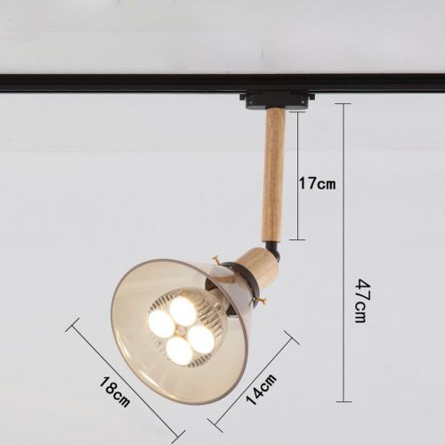  PM Track Lighting MGSD Clothing Shop Retro Exhibition Living Room Backdrop Creative Bar Desk Set Lighting Led Ceiling Spotlight Spotlights A+ ( Color : B )