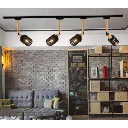  PM Track Lighting MGSD Clothing Shop Retro Exhibition Living Room Backdrop Creative Bar Desk Set Lighting Led Ceiling Spotlight Spotlights A+ ( Size : D )