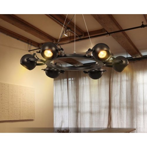  PM Track Lighting MGSD Chandelier American Village Industrial Wind Living Room Restaurant Clothing Shop Bar Retro Personality Creative Internet Cafes Lamps A+