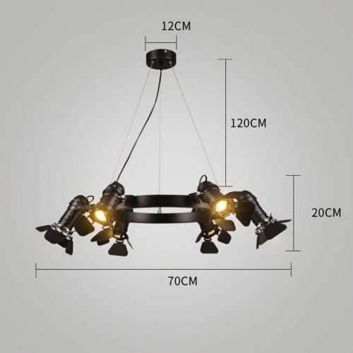  PM Track Lighting MGSD Chandelier American Village Industrial Wind Living Room Restaurant Clothing Shop Bar Retro Personality Creative Internet Cafes Lamps A+