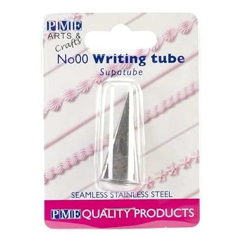  PME Seamless Stainless Steel Supatube Decorating Tip Writer No. 00, Standard, Silver