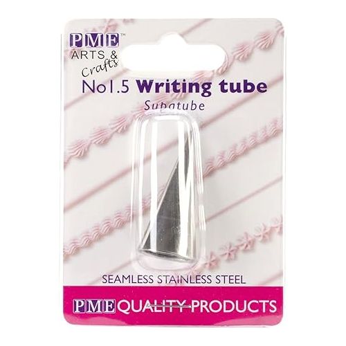  PME - ST1.5 Seamless Stainless Steel SupaTube Writer #1.5 Decorating Tip, Standard, Silver