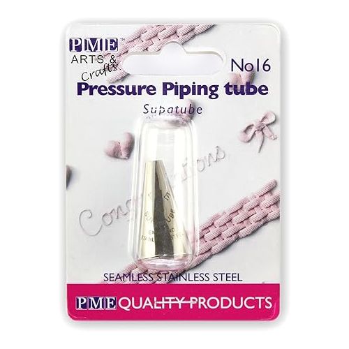  PME 16 Seamless Stainless Steel Pressure Piping Supatube, Decorating Tip