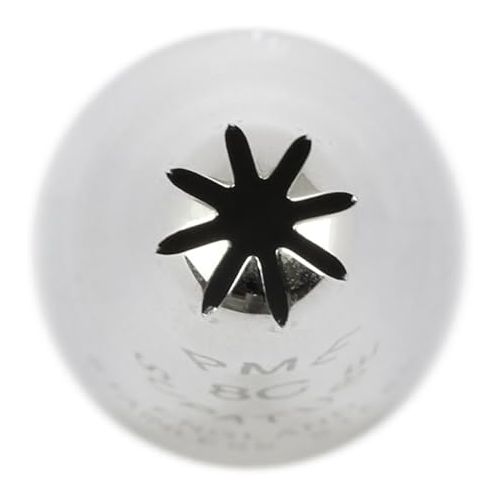  PME, Decorating Tip, no. 8C Seamless Stainless Steel Extra Large Closed Star Supatube