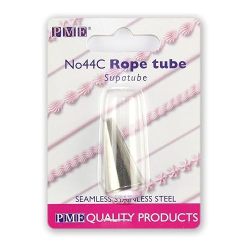  PME, Decorating Tip, no. 44C Seamless Stainless Steel Large Closed Rope Supatube