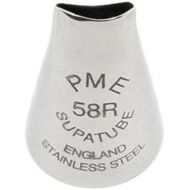 PME Seamless Stainless Steel Large Petal Supatube Decorating Tip, for Right Handed Use, no. 58R