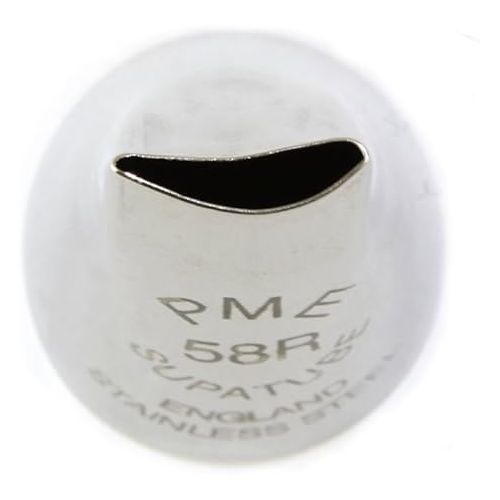  PME Seamless Stainless Steel Large Petal Supatube Decorating Tip, for Right Handed Use, no. 58R