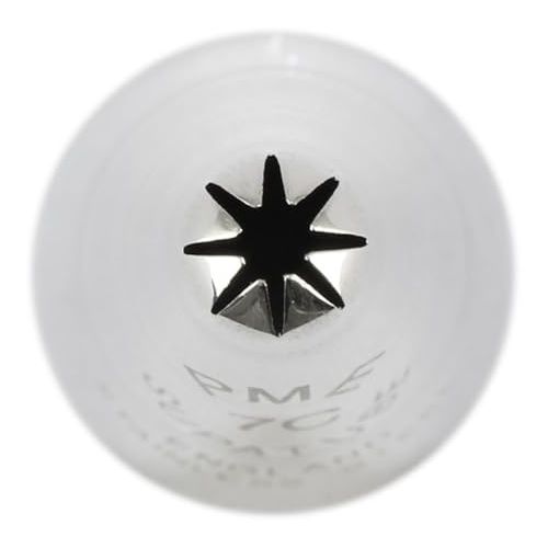  PME, Decorating Tip, no. 7C Seamless Stainless Steel Large Closed Star Supatube