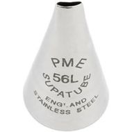 PME 56L Seamless Stainless Steel Small Petal Supatube Decorating Tip, for Left Handed Use