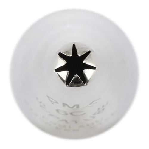  PME, Decorating Tip, no. 6C Seamless Stainless Steel Medium Closed Star Supatube