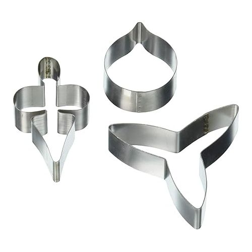  PME Stainless Steel Moth Orchid Petal Cutters, Set of 3, Standard, Silver
