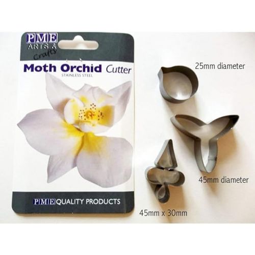  PME Stainless Steel Moth Orchid Petal Cutters, Set of 3, Standard, Silver