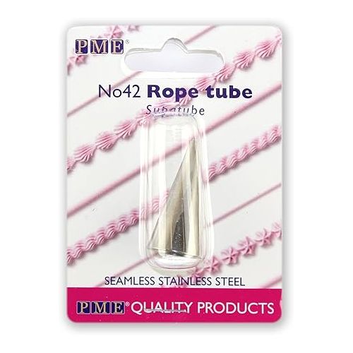  PME 42 Seamless Stainless Steel Small Rope Supatube, Decorating Tip
