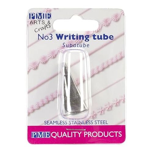  PME Writer No.3, Standard, Silver (ST3) Seamless Stainless Steel Supatube Decorating Tip, 3