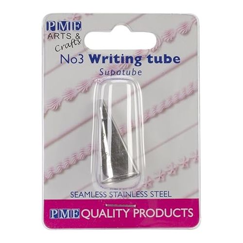  PME Writer No.3, Standard, Silver (ST3) Seamless Stainless Steel Supatube Decorating Tip, 3