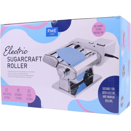  PME Electric Sugar Craft Roller & Strip Cutter for Cake Decorating, Plastik, Weiss, 37 x 21 x 17 cm