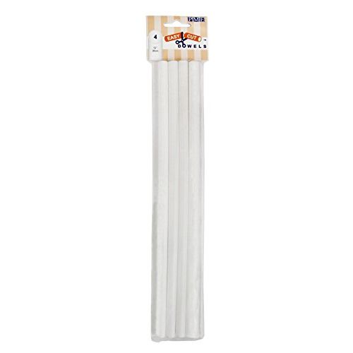  PME Easy Cut 12in Set of 4, for Cake Decorating Dowels, 12, White