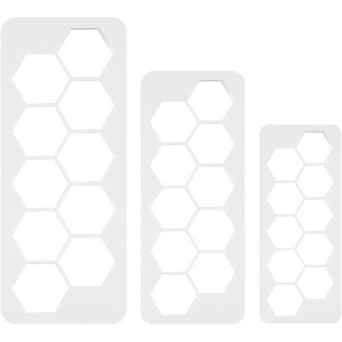  PME Geometric Multicutter for Cake Design Hexagon, Small, Medium & Large Size, Set of 3