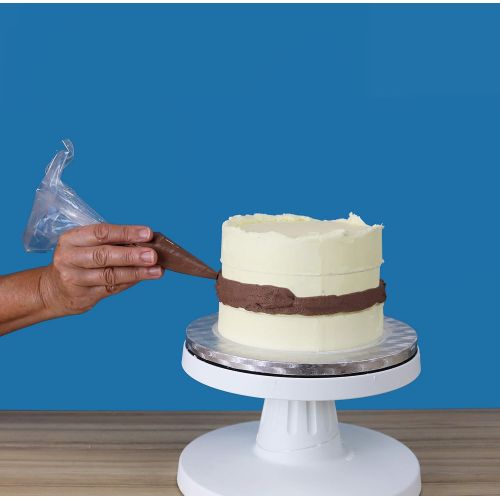  PME Tall Patterned Edge Cake Side Scraper - Latitude Ring 4” & 6, Transparent, Standard