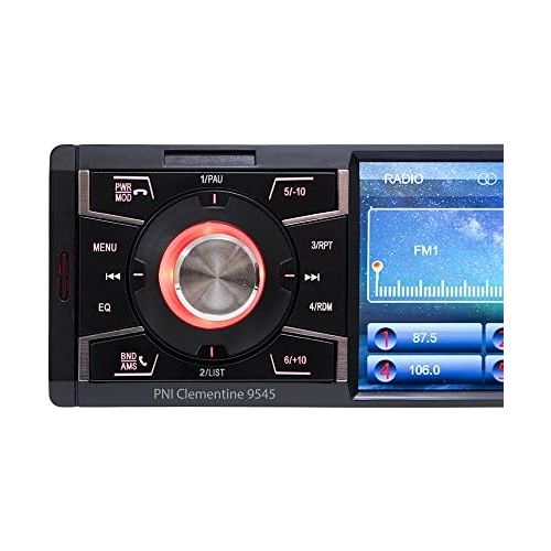  [아마존베스트]-Service-Informationen Auto Car Stereo MP5Player PNI Clementine 95451DIN 4Inch Display, 50W x 4, Bluetooth, FM, SD & USB to 2x Phono Video In/Out