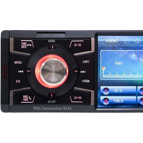  [아마존베스트]-Service-Informationen Auto Car Stereo MP5Player PNI Clementine 95451DIN 4Inch Display, 50W x 4, Bluetooth, FM, SD & USB to 2x Phono Video In/Out