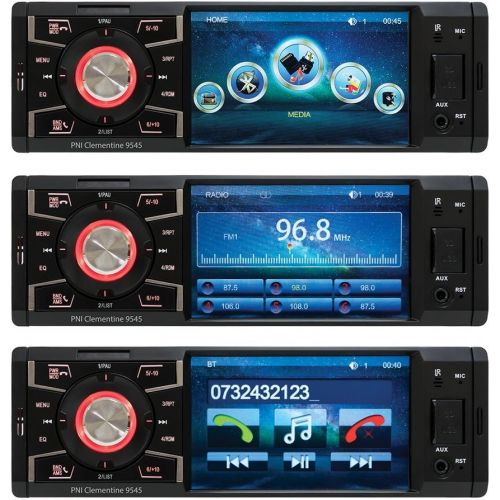  [아마존베스트]-Service-Informationen Auto Car Stereo MP5Player PNI Clementine 95451DIN 4Inch Display, 50W x 4, Bluetooth, FM, SD & USB to 2x Phono Video In/Out