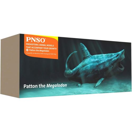  PNSO Prehistoric Animal Models: Patton The Megalodon (Big White Shark) 13 Ancient Sea Monster