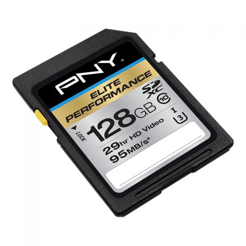  PNY 128GB Elite Performance SDXC 95MBs Memory Card