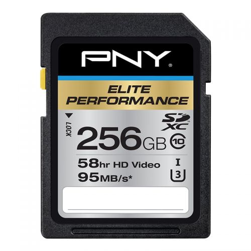  PNY 256GB Elite Performance SDXC 95MBs Memory Card