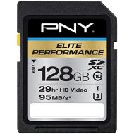 [아마존베스트]PNY P-SDX128U395-GE Elite Performance 128 GB High Speed SDXC Class 10 UHS-I, U3 Up to 95 MB/Sec Flash Card