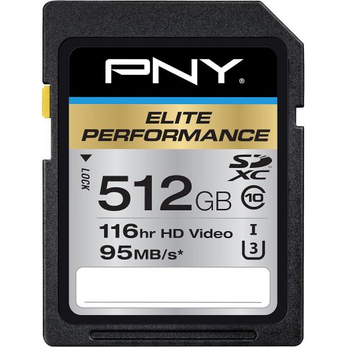  PNY 512GB Elite Performance Class 10 U3 SDXC Flash Memory Card