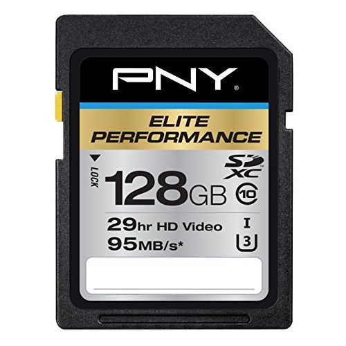  PNY 128GB Elite Performance Class 10 U3 SDXC Flash Memory Card