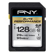 PNY P-SDX128U395-GE Elite Performance 128 GB High Speed SDXC Class 10 UHS-I, U3 Up to 95 MB/Sec Flash Card