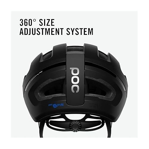  POC - Omne Air Spin Bike Helmet for Commuters and Road Cycling, Lightweight, Breathable and Adjustable, Uranium Black Matt, Large