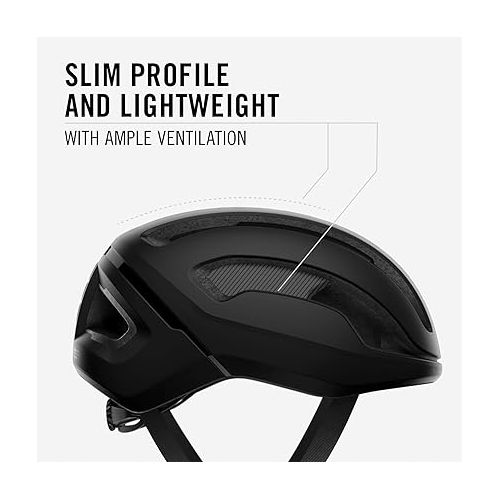 POC - Omne Air Spin Bike Helmet for Commuters and Road Cycling, Lightweight, Breathable and Adjustable, Uranium Black Matt, Large