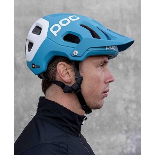  POC, Tectal Race Spin, Helmet for Mountain Biking, X-Small/Small, Basalt Blue/Hydrogen White Matte