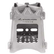 POCKET STADELHORN Titanium Minimalist Wood Stove Ultralight 100% Pure Titanium Portable & Foldable for Camping, Backpacking, Hiking, and Bushcraft Survival. Stronger and Lighter vs Steel,