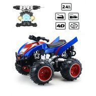 POCO DIVO 4D Dynamic ATV 2.4Ghz RC Stunt Car with Simulate Motorcycle Controller (Blue)