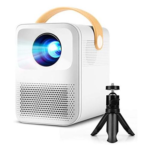  [아마존베스트]Podoor Mini Projector, 1920 x 1080P Native 1080P Full HD Home Cinema Projector, Dual Speaker, 60,000 Hours LED Projector, Compatible with TV Stick, HDMI, USB, PS4, X-Box, iOS/Andro