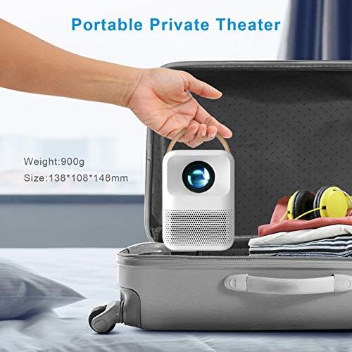  [아마존베스트]Podoor Mini Projector, 1920 x 1080P Native 1080P Full HD Home Cinema Projector, Dual Speaker, 60,000 Hours LED Projector, Compatible with TV Stick, HDMI, USB, PS4, X-Box, iOS/Andro