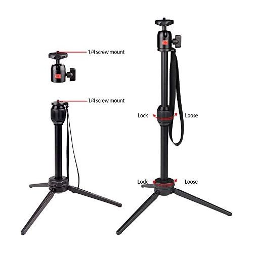  [아마존베스트]POLAM-FOTO Mini Tripod Polam Photo 40cm Desktop Tripod with Mobile Phone Holder for Smart Phone/DSLR Camera/Gopro