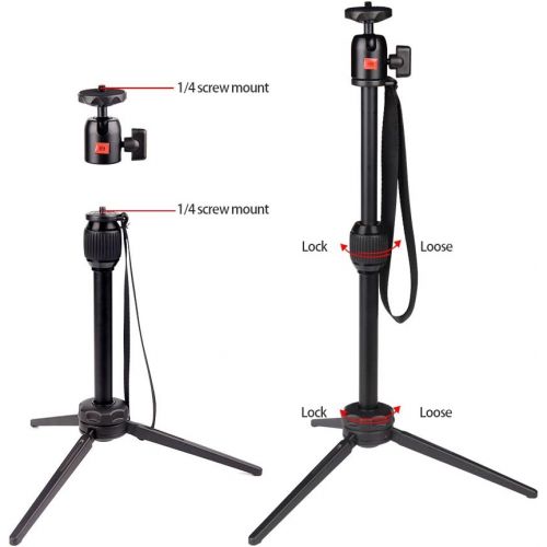  [아마존베스트]POLAM-FOTO Mini Tripod Polam Photo 40cm Desktop Tripod with Mobile Phone Holder for Smart Phone/DSLR Camera/Gopro