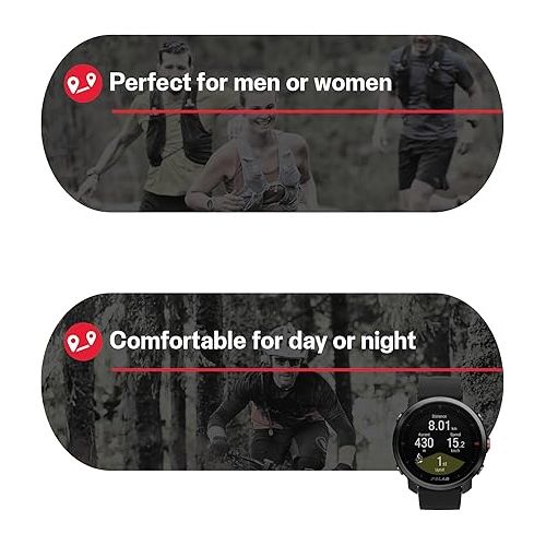  Polar Grit X - Rugged Multisport GPS Smart Watch - Ultra-Long Battery Life, Wrist-based Heart Rate, Military-Level Durability, Sleep and Recovery, Navigation - Trail Running, Mountain Biking