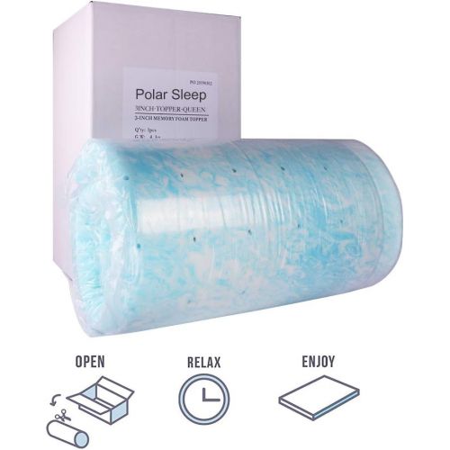  [아마존 핫딜] POLAR SLEEP Mattress Topper, 3 Inch Gel Memory Foam Mattress Topper with CertiPUR-US Certified - Twin Size