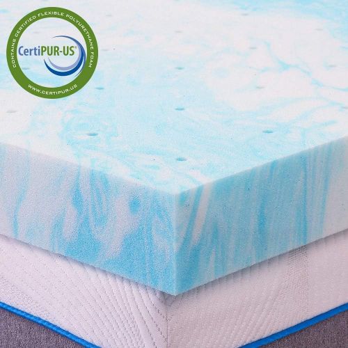  [아마존 핫딜] POLAR SLEEP Mattress Topper, 3 Inch Gel Memory Foam Mattress Topper with CertiPUR-US Certified - Twin Size